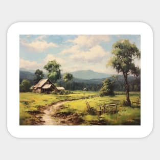 Old House Landscape Sticker